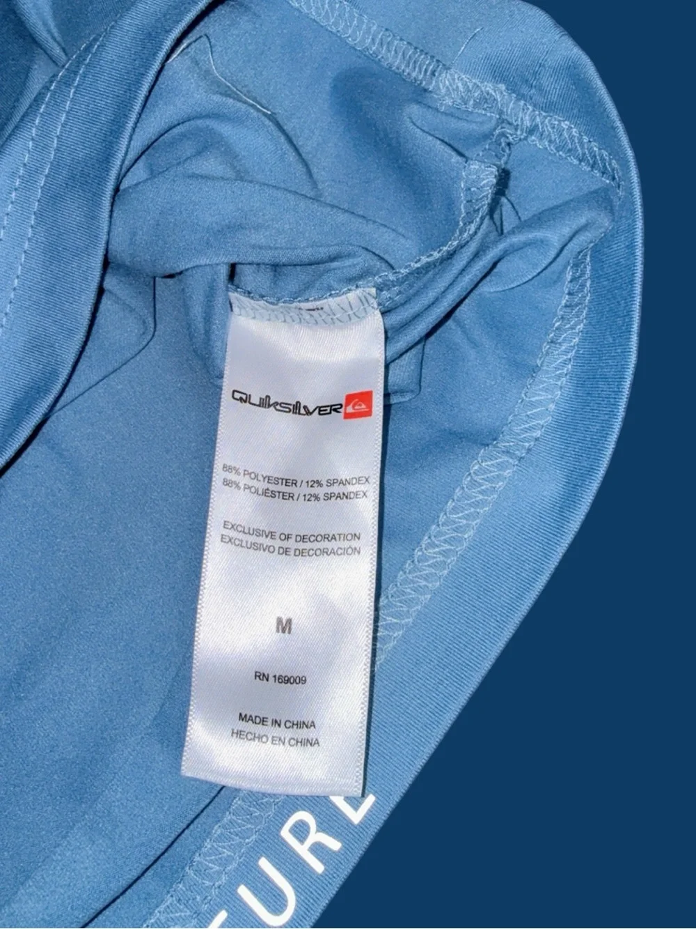 Quiksilver Men's Active SS Tee Shirt - Light Dusty Blue - Size MD